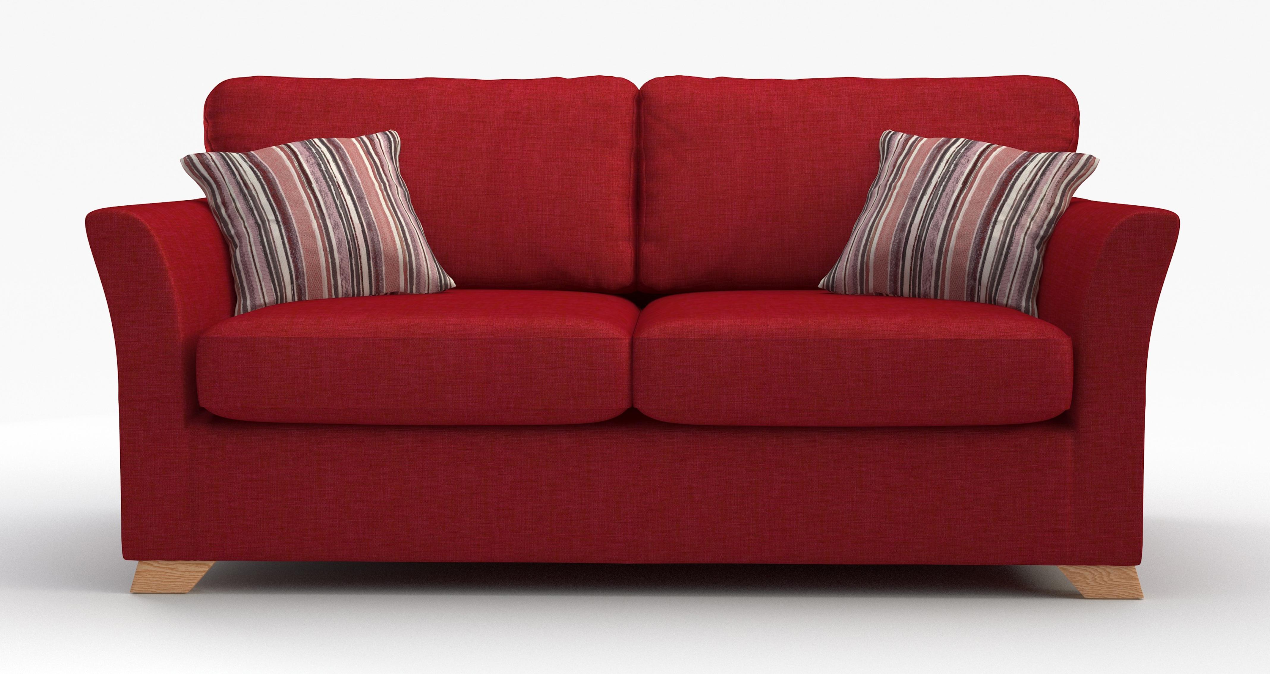 DFS Zuma Red Fabric Range 3 Seater, 2 Str, Sofa Bed, Armchair or Stool