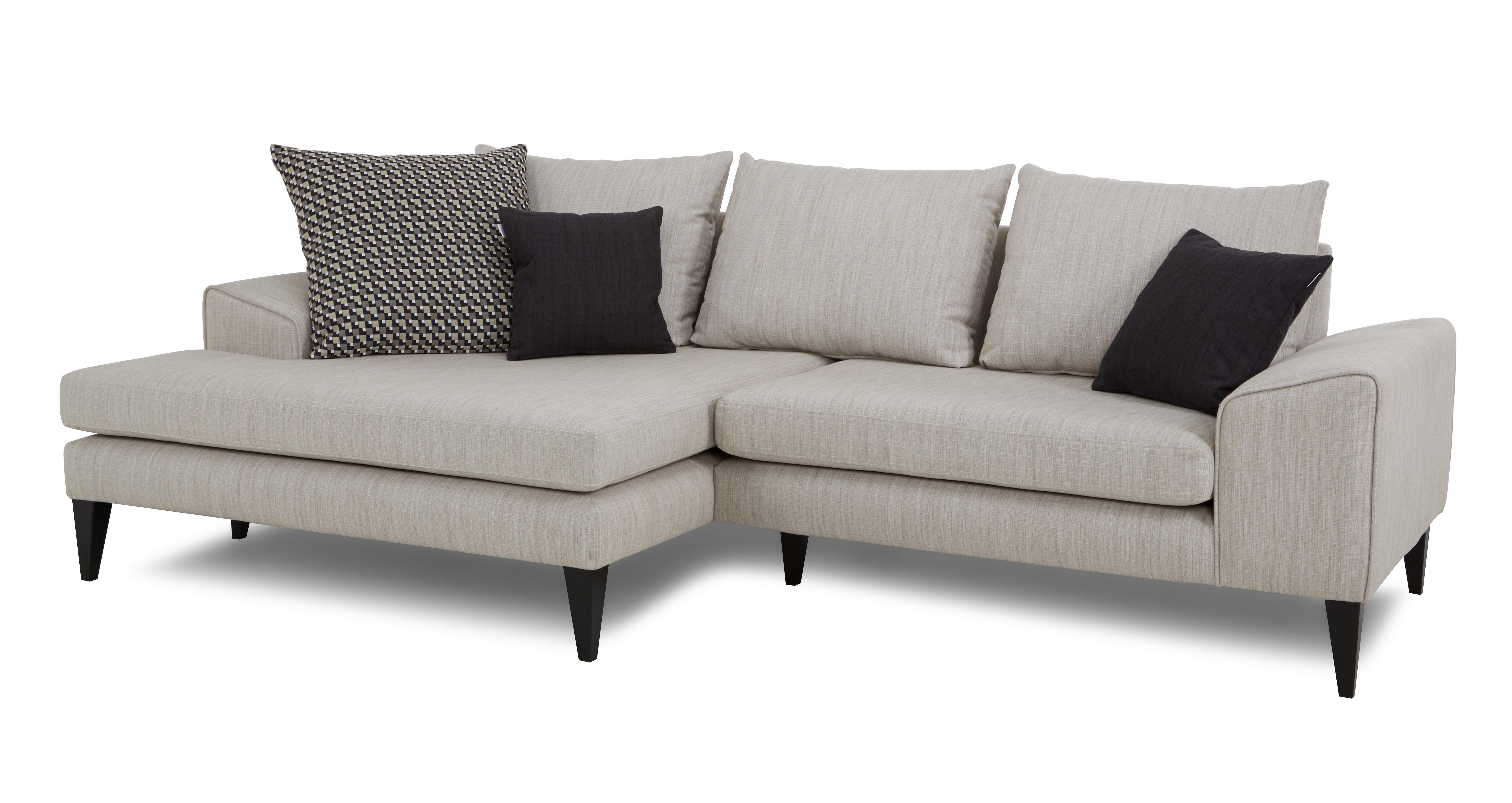 Quartz Left Hand Facing Chaise Sofa Quartz DFS