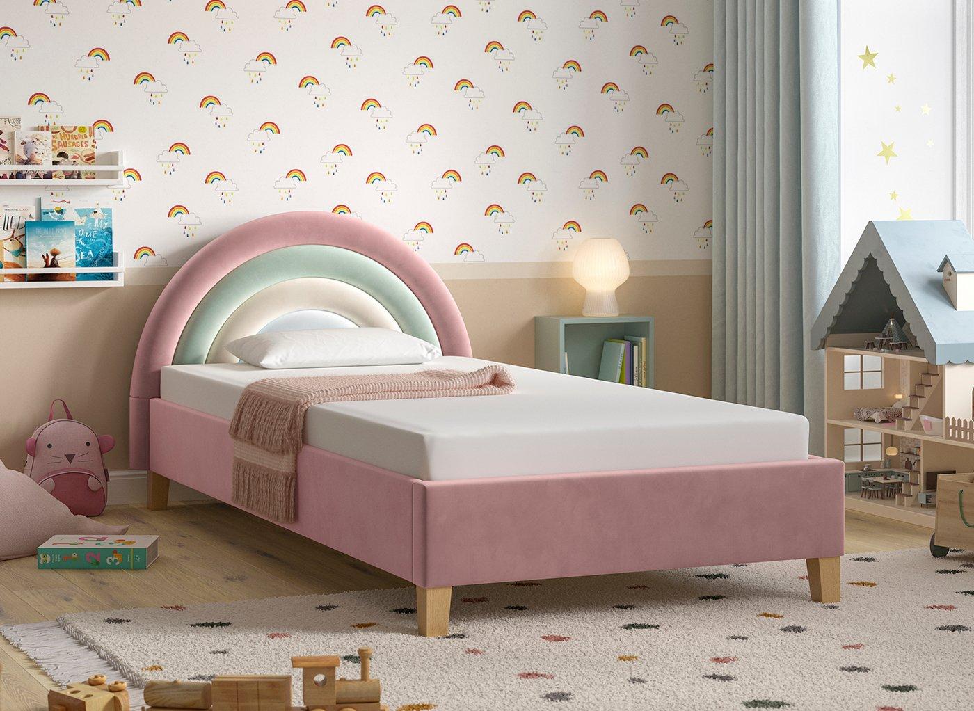 Rainbow Kids VelvetFinish Bed Frame All Beds Beds Dreams