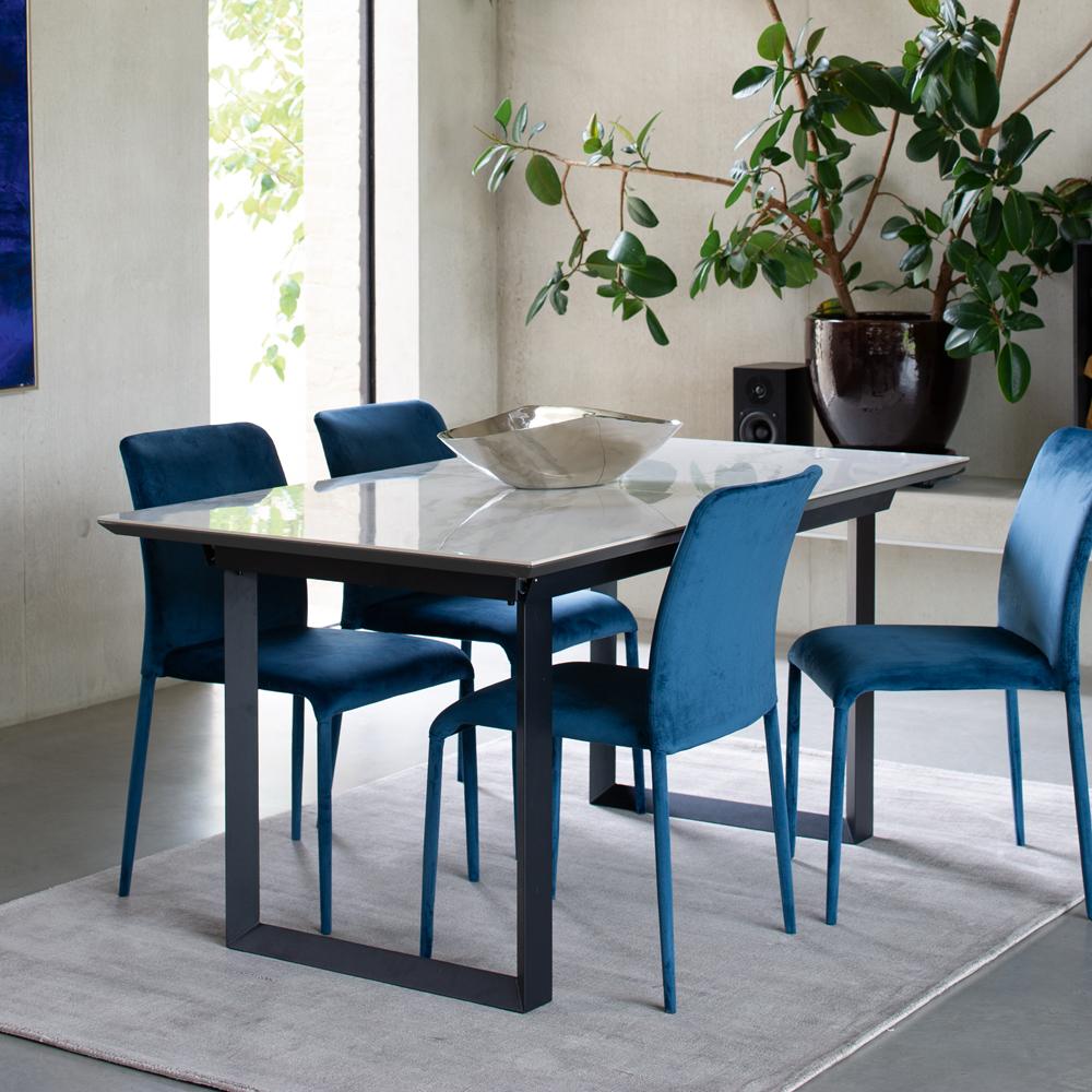 Reno Ceramic Marble Extending 68 Seater Dining Table White dwell