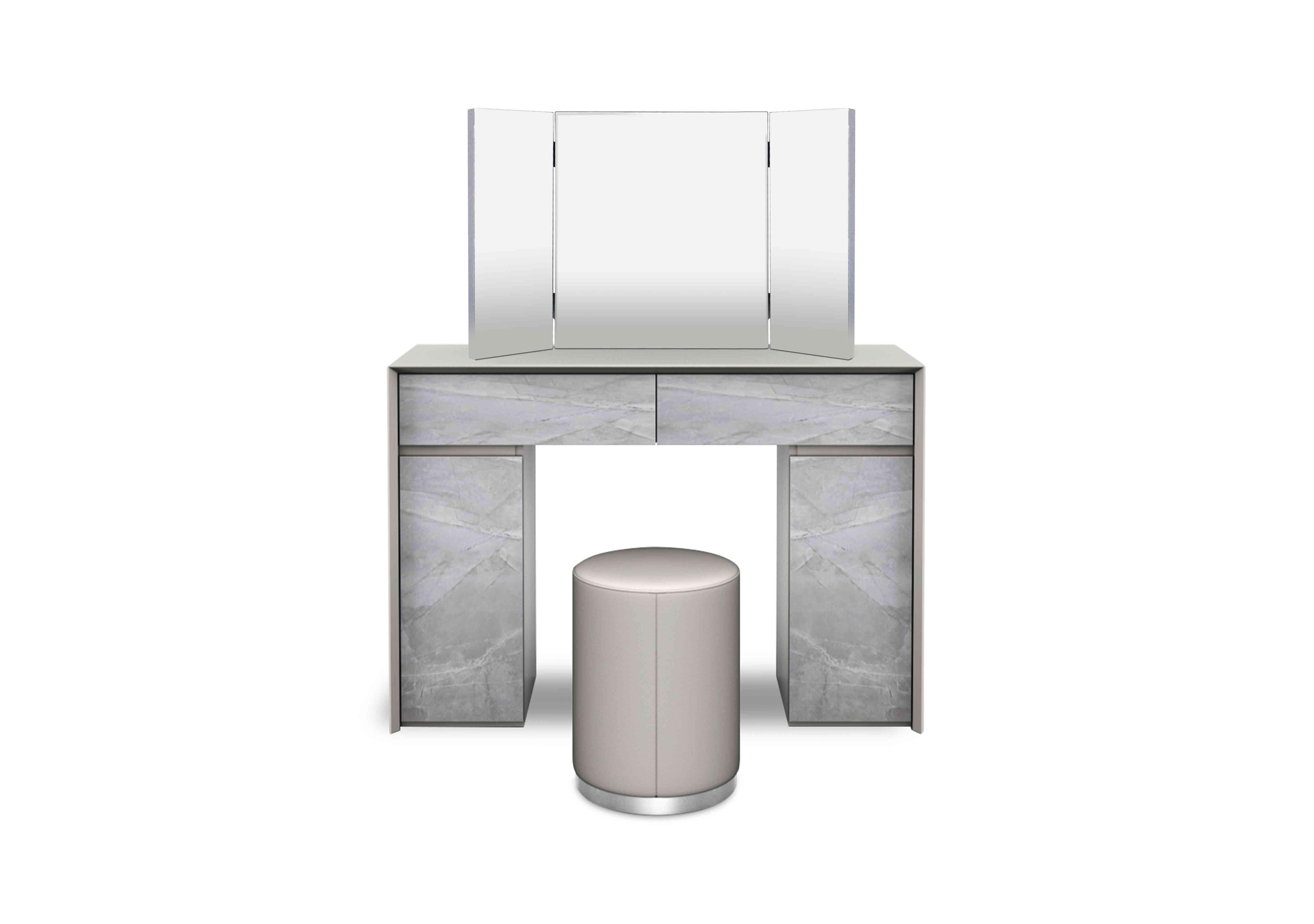 Grigio Dressing Table with Stool and Mirror Furniture Village