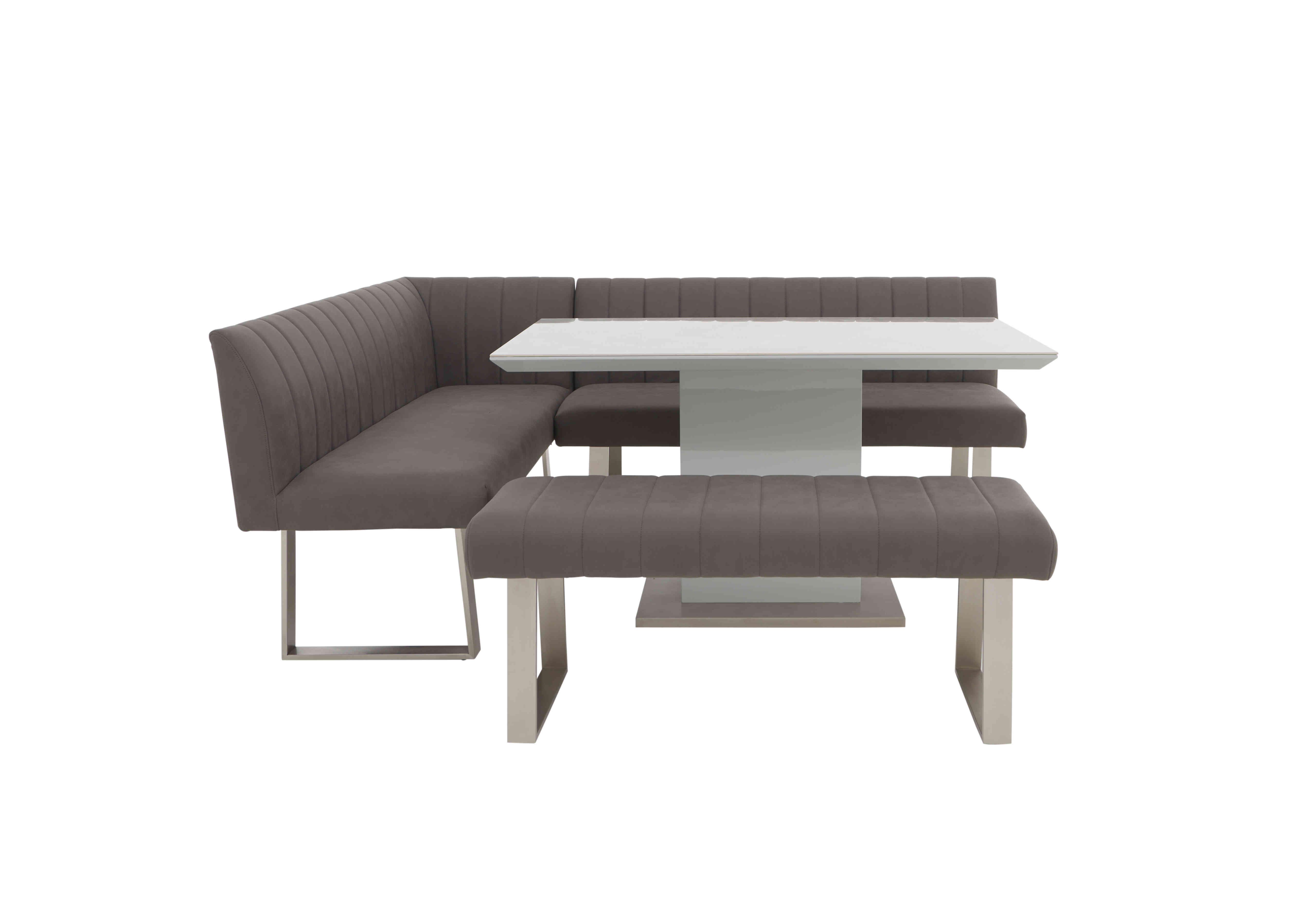 Grigio Fixed Dining Table, LeftHand Facing Corner Bench and Small