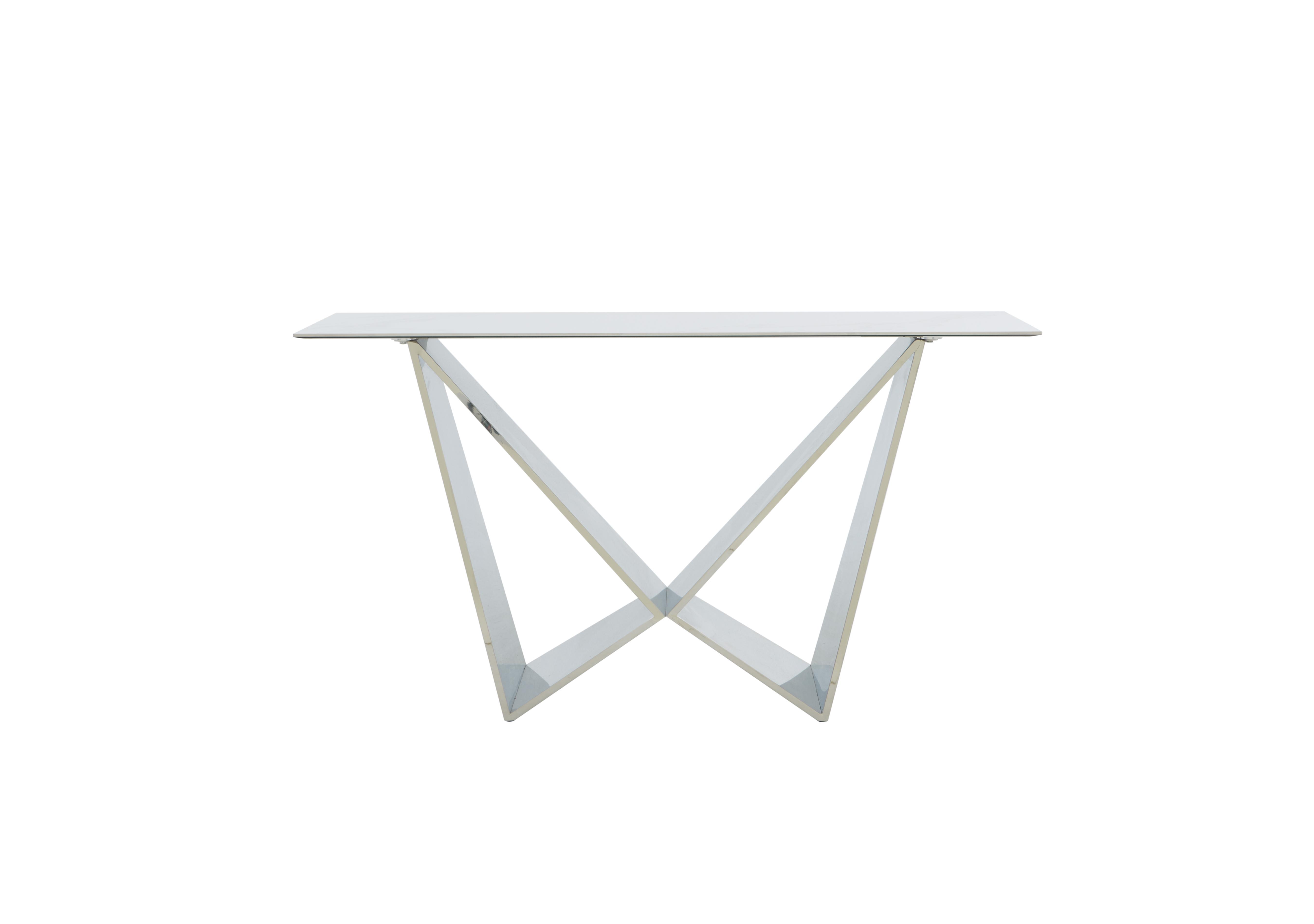 Marvel Chrome Console Table Furniture Village