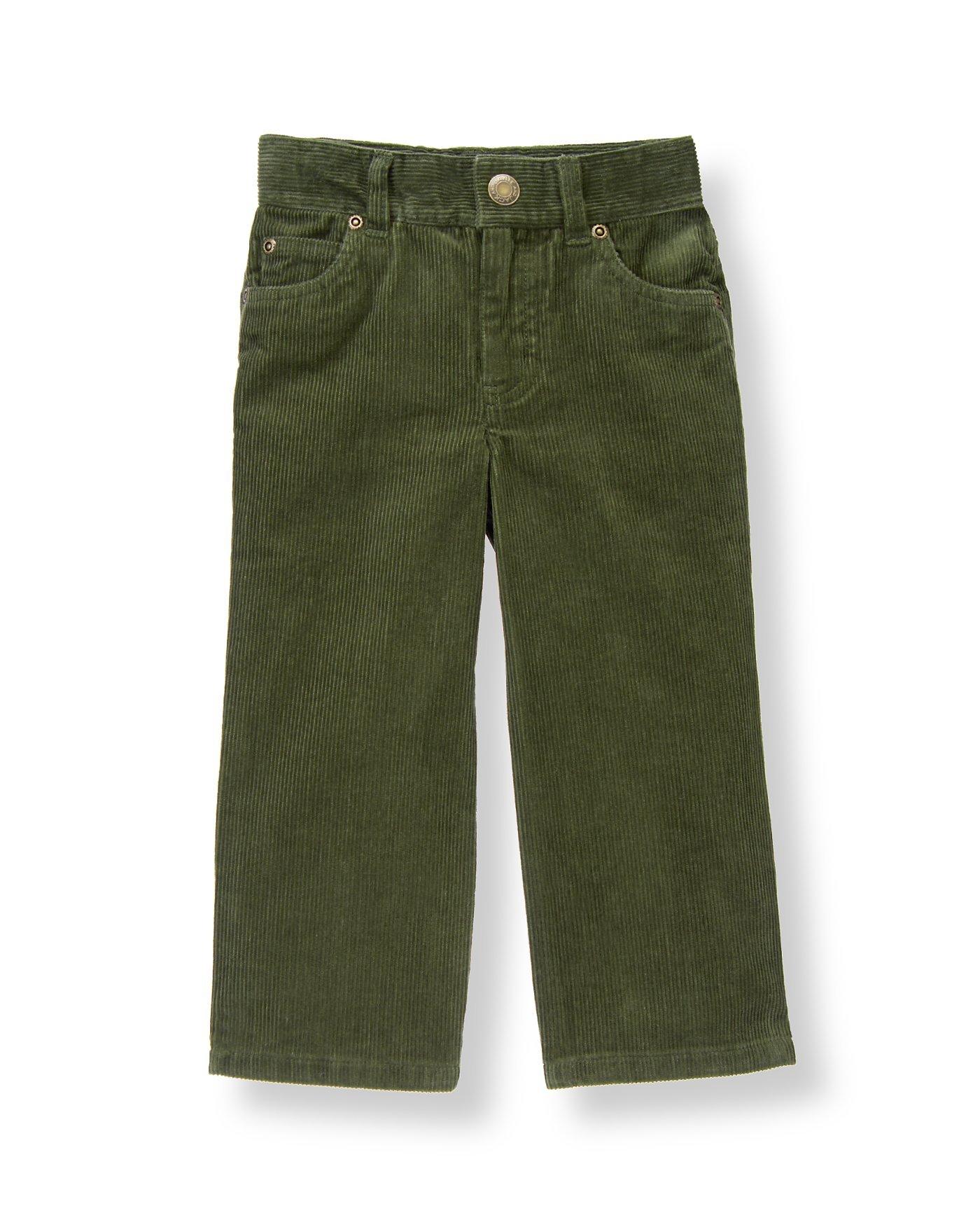 Boys Hunter Green Corduroy Pant at JanieandJack