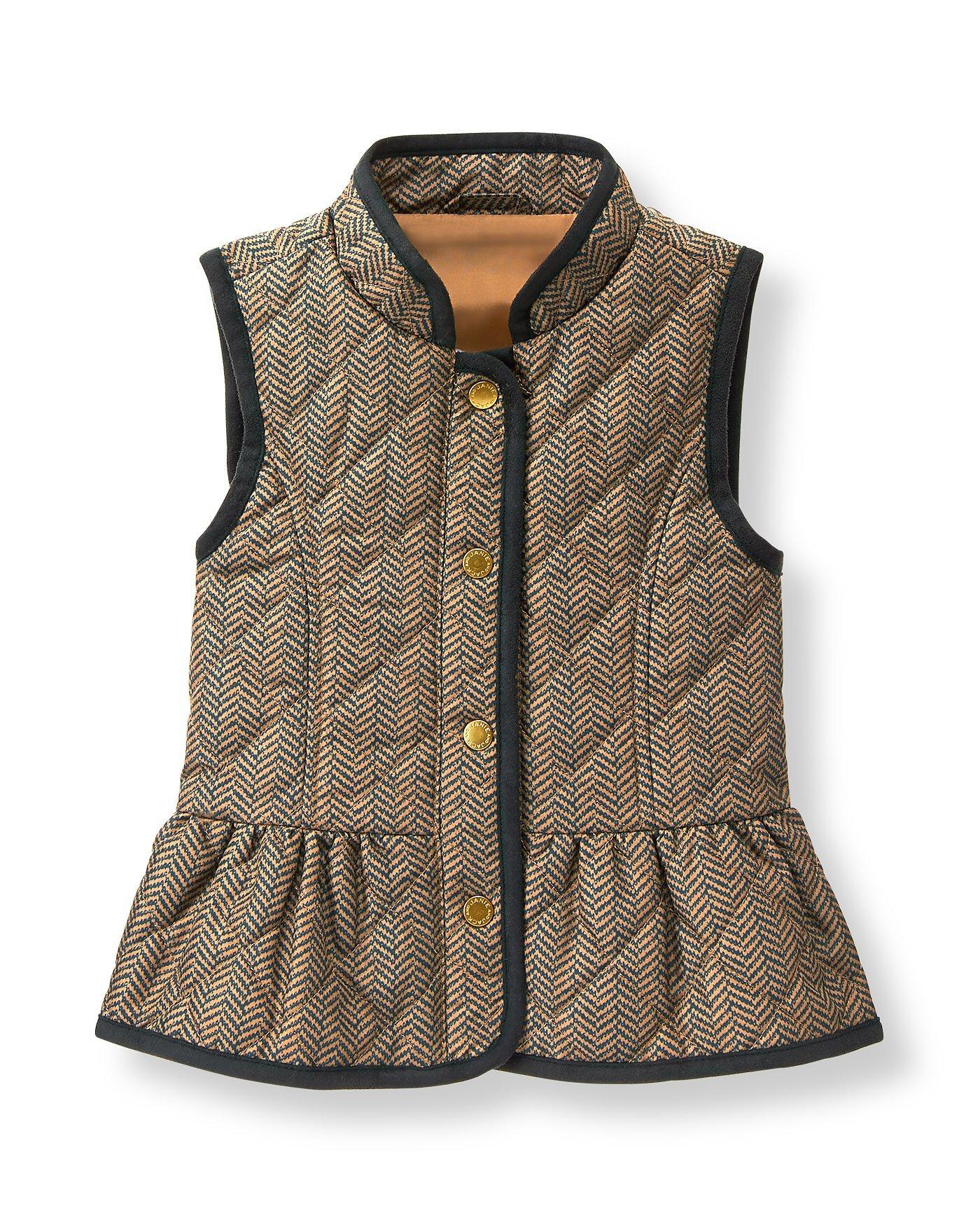 Maple Herringbone Herringbone Quilted Vest at JanieandJack
