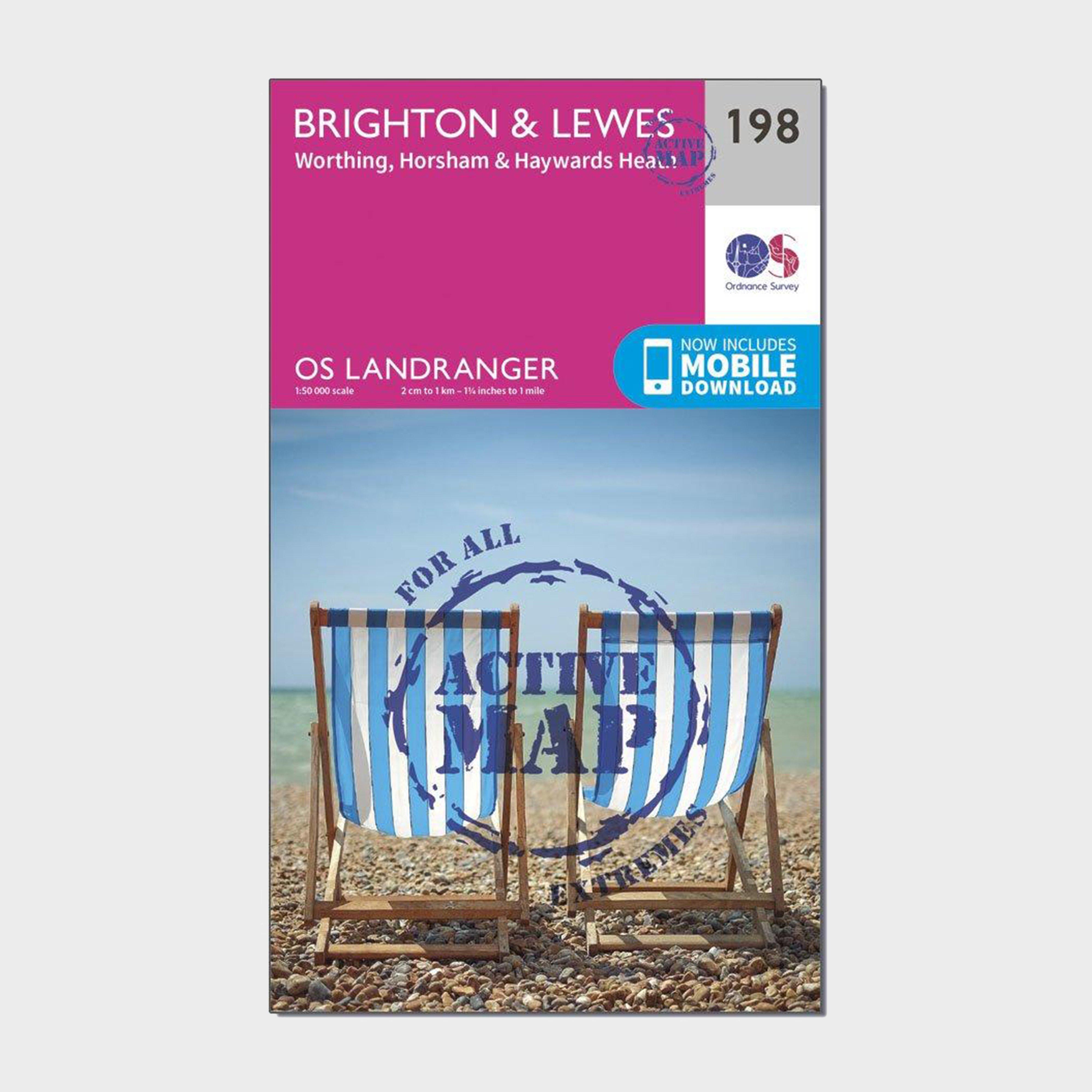 New Ordnance Survey Landranger Active 198 Brighton & Lewes Haywards