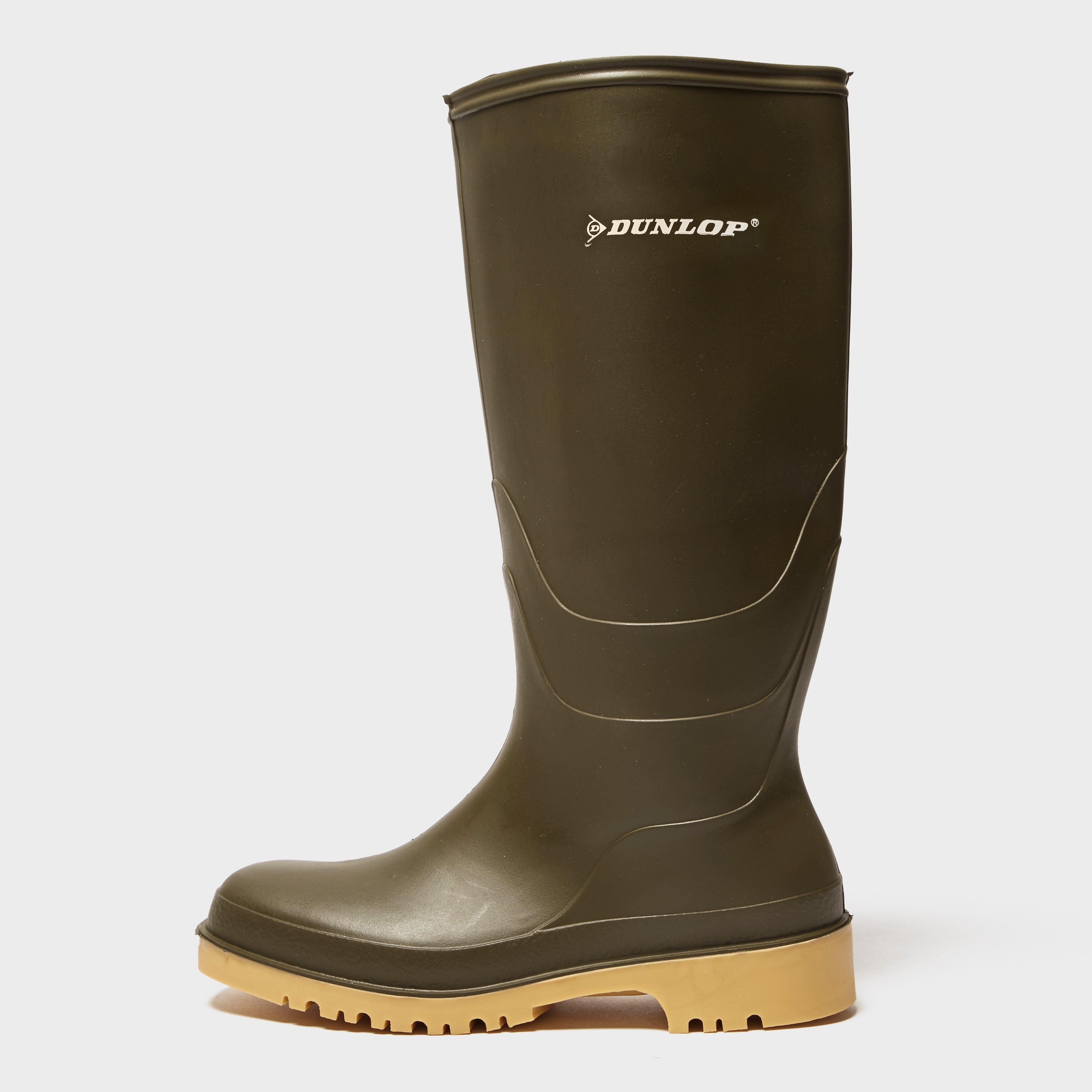 Dunlop Wellies Dunlop Womens Dull PVC Olive Wellingtons Dunlop