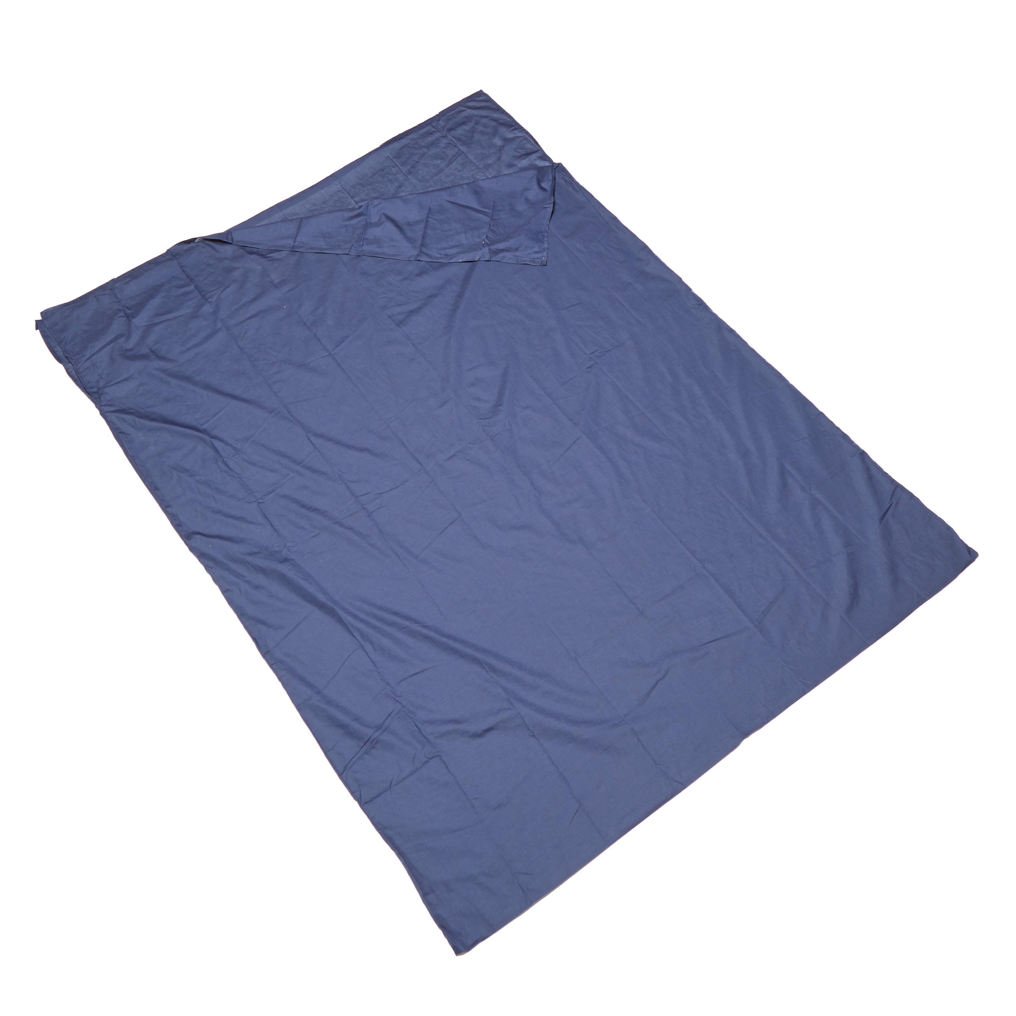 EUROHIKE Polycotton Sleeping Bag Liner Double Blue