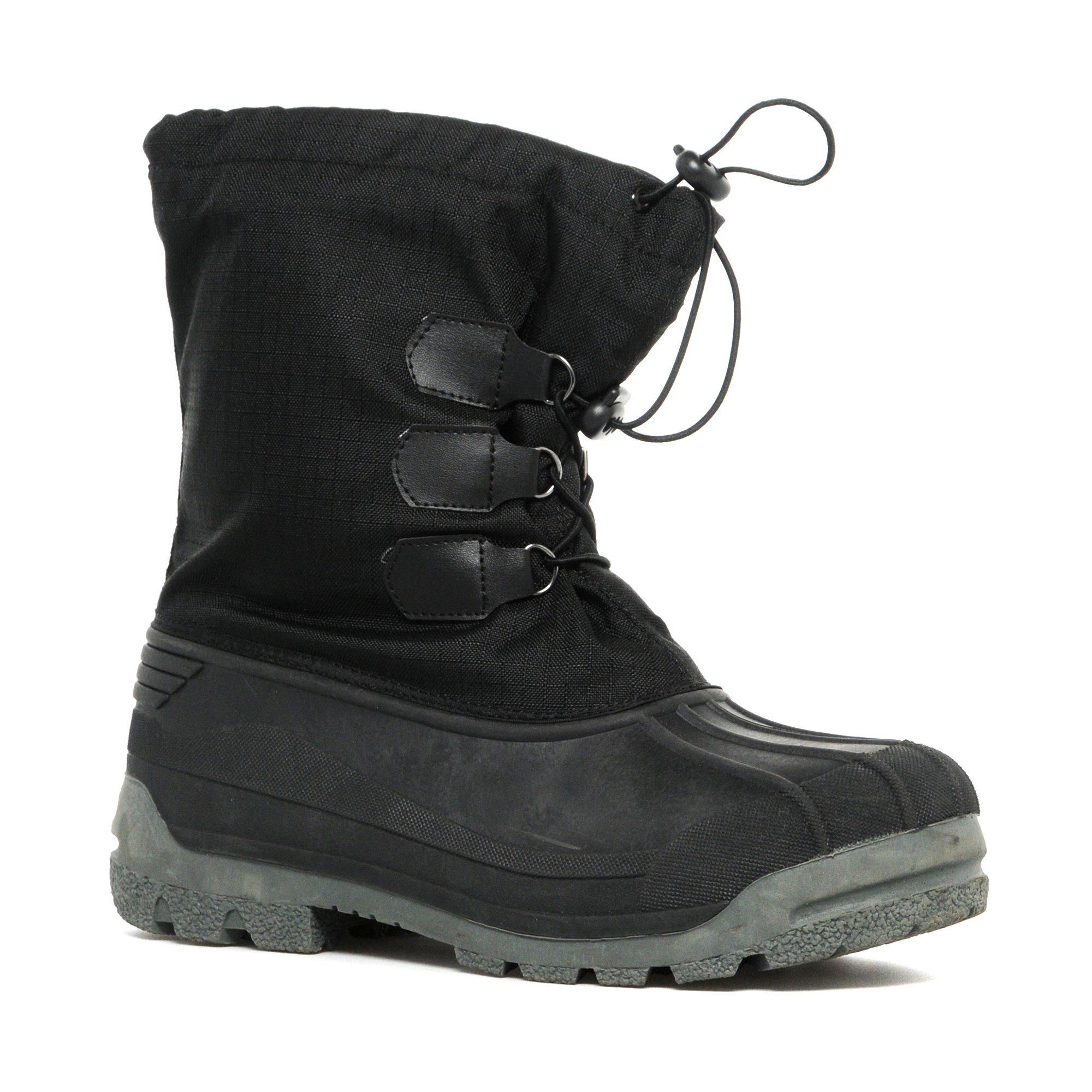Manbi Kids' Tracks Snow Boot Black, Black Bear Grylls