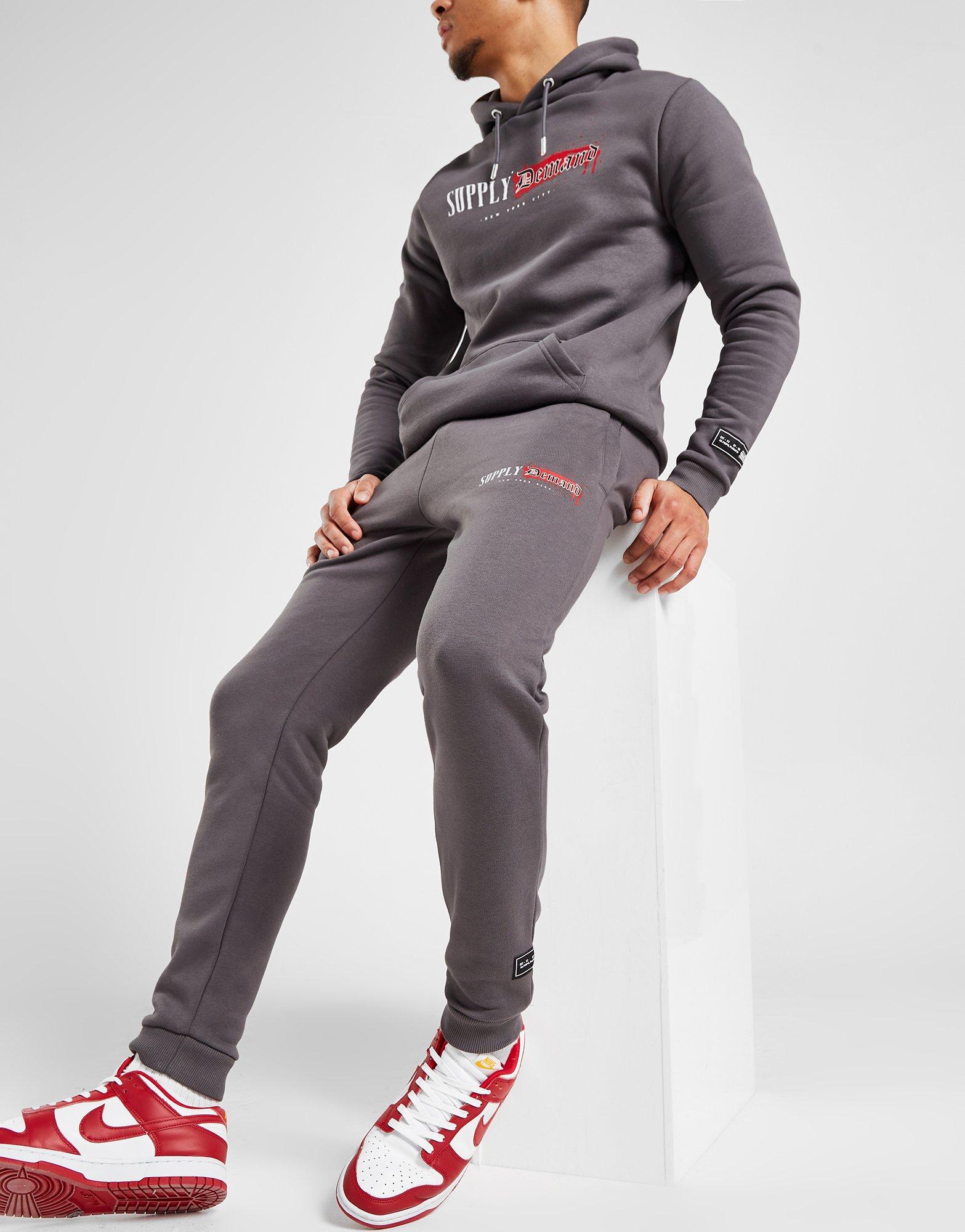 SUPPLY & DEMAND SPODNIE FLEECE PANTS SUPTM16586 kolor Czerwony Męskie