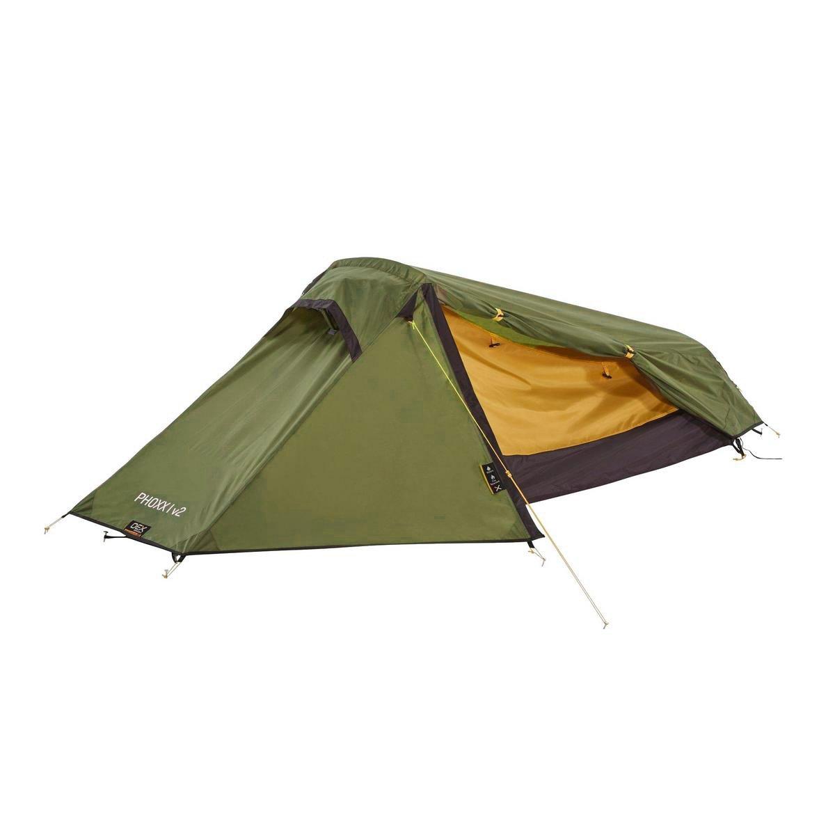 OEX Phoxx 1v2 1 Man Tent Olive Backpacking Tents Fisher