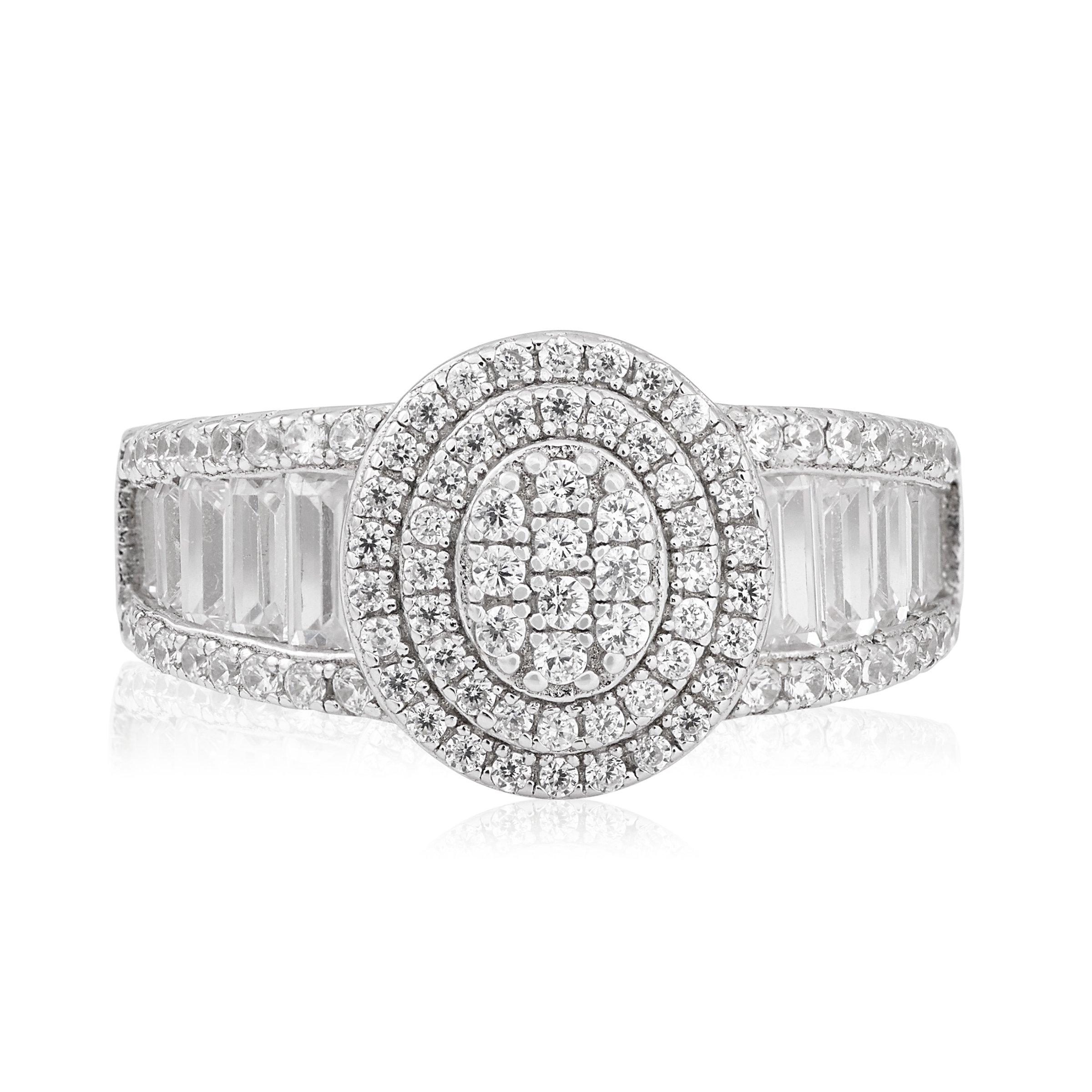 Buy Sterling Silver Oval Multistone Ring Online Truworths