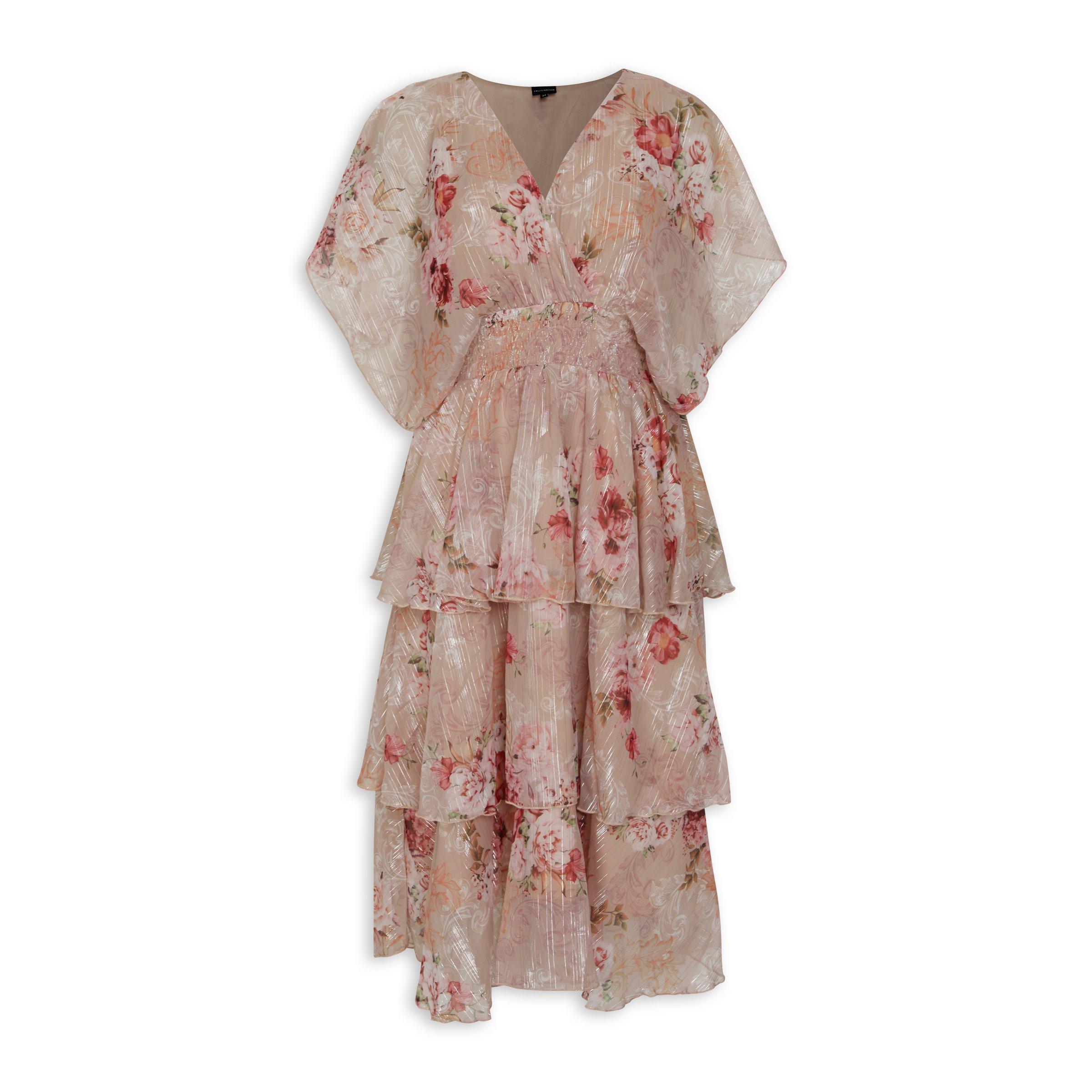 Floral Print Tiered Dress (3084053) Truworths