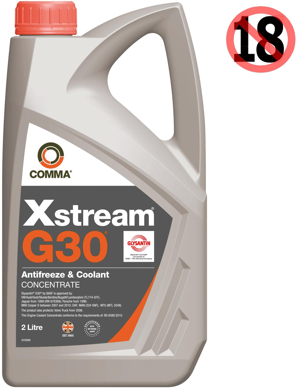 Halfords | Comma G30 Antifreeze and Coolant Conc 2L