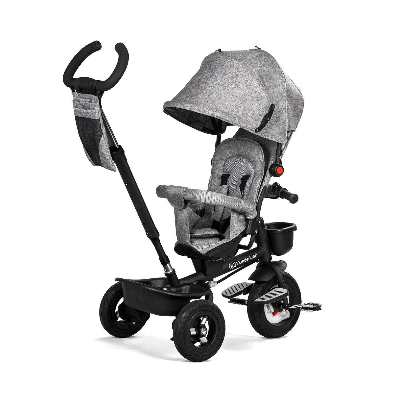 KINDERKRAFT Tricycle AVEO Gris 3 roues Evolutif Pliable