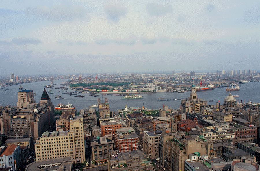 Shangai: 26 años de evolución urbanística en un gif