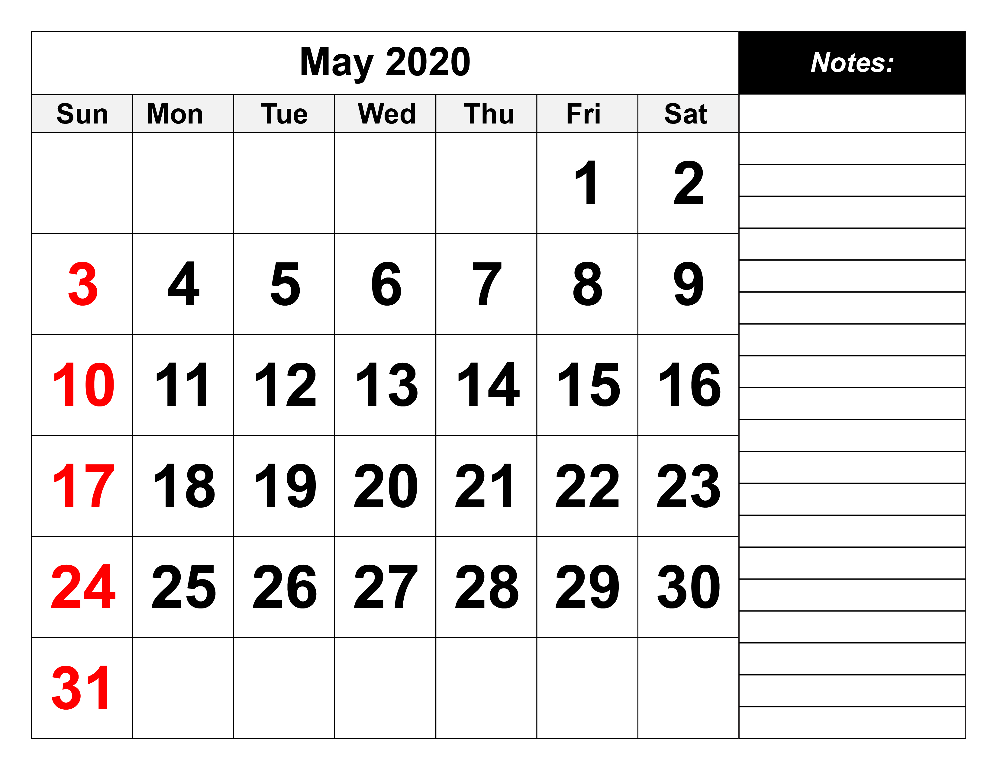 Calendar Printables