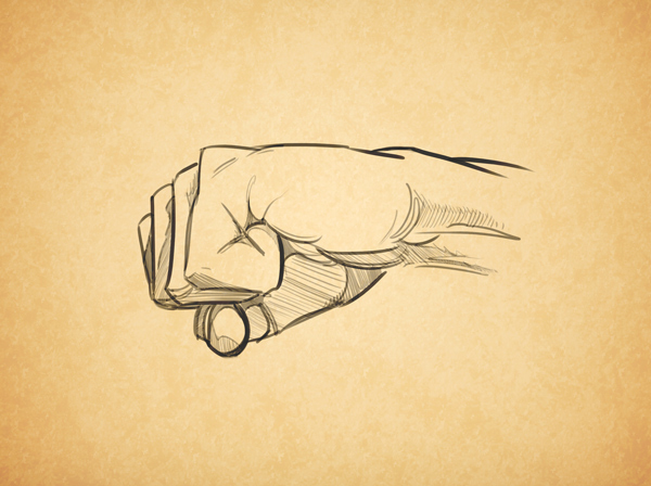 как нарисовать мускулистую руку