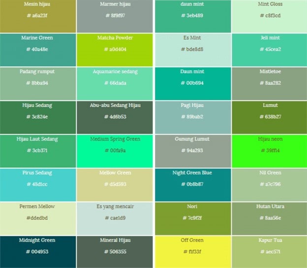 Jenis Warna Biru Tosca Macam Macam Warna Biru Beserta Kode Hex Rgb(04)