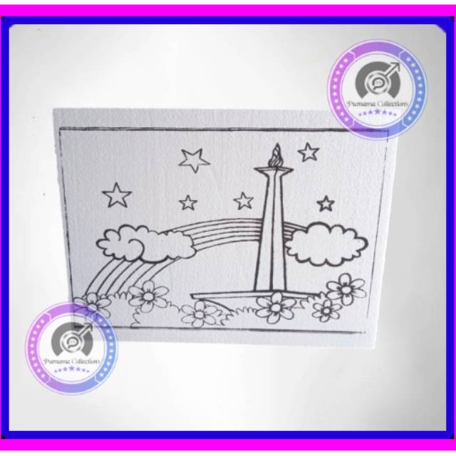 Mewarnai Monas - Contoh Gambar Tugu Monas Mewarnai Gambar Monas Kataucap