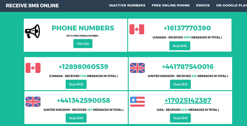 Receive SMS online for Free without a Phone or Registration