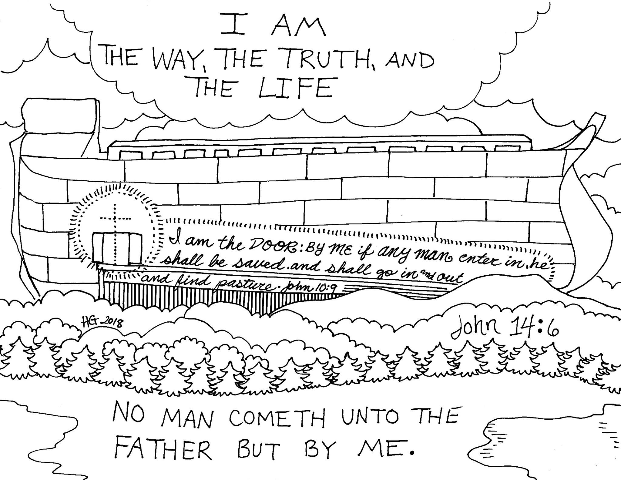 Noah's Ark Printable Coloring Pages