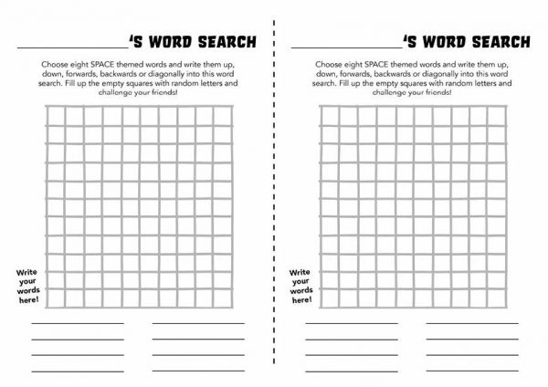  word search template discovery diaries