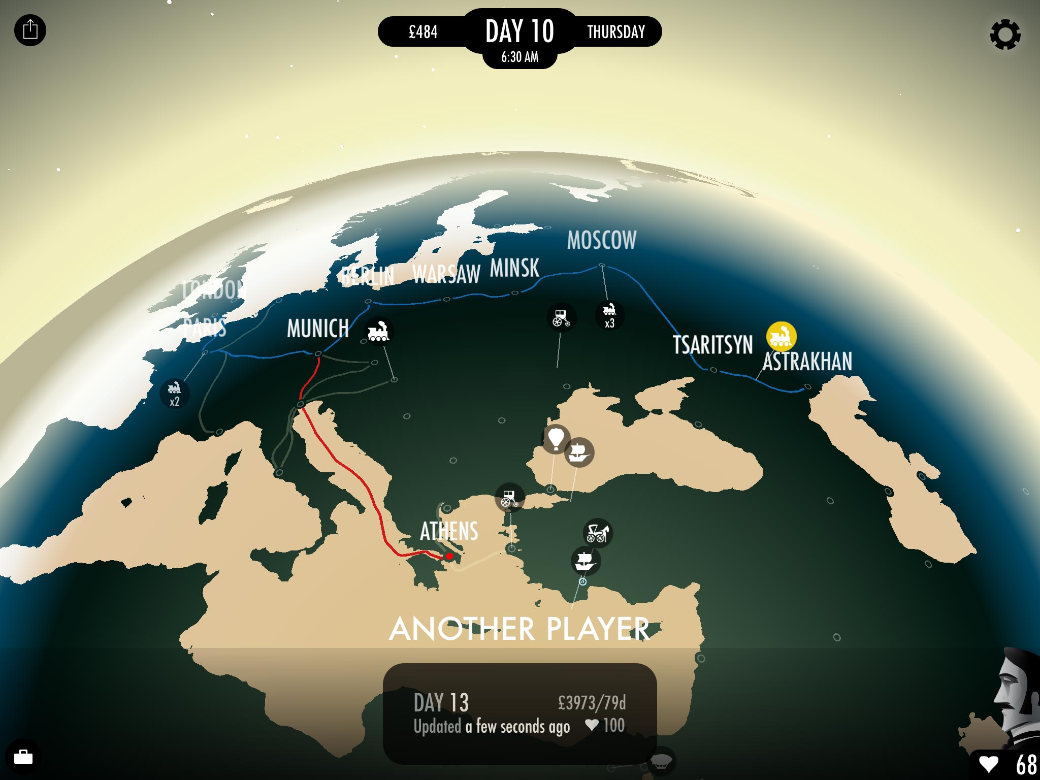 Around the World in 80 Days Route Map Hotspots Twinkl