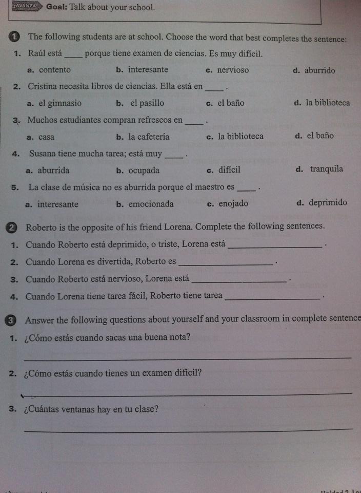 Avancemos Spanish 1 Answer Key myilibrary.org