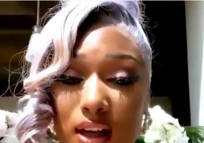 Megan Thee Stallion in tears discussing Tory Lanez shooting