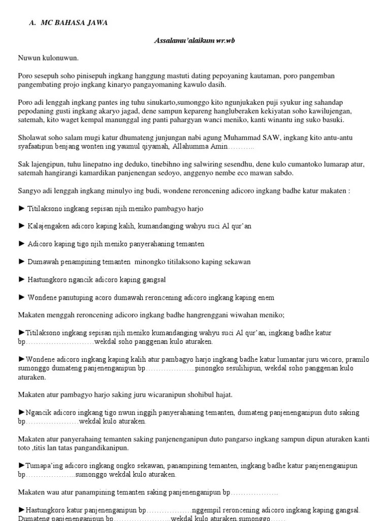 Contoh Mukadimah Tahlil Bahasa Jawa Singkat - tukaffe.com