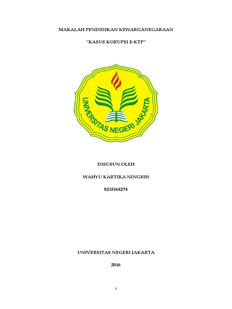 Contoh Makalah Korupsi E-ktp – MAKALAH
