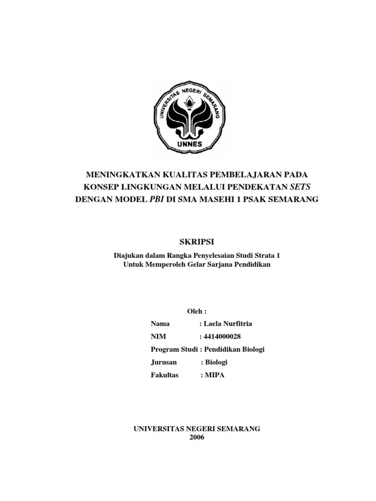 Skripsi Biologi Lengkap – SKRIPSI