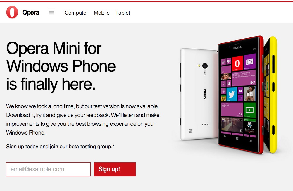 Opera Mini comes to Nokia S30+, S40 and Asha phones