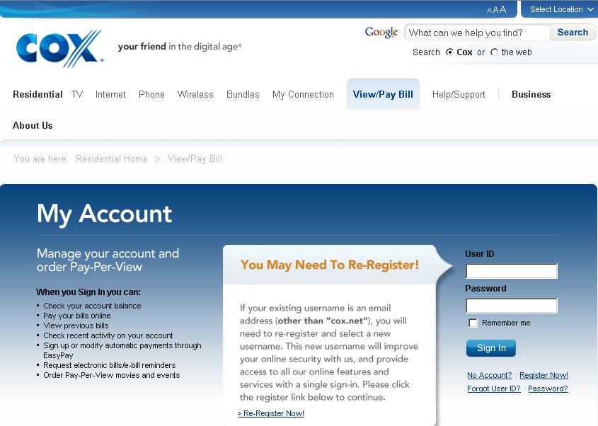 Cox Cable Bill Pay New Orleans & Customer Service(02)