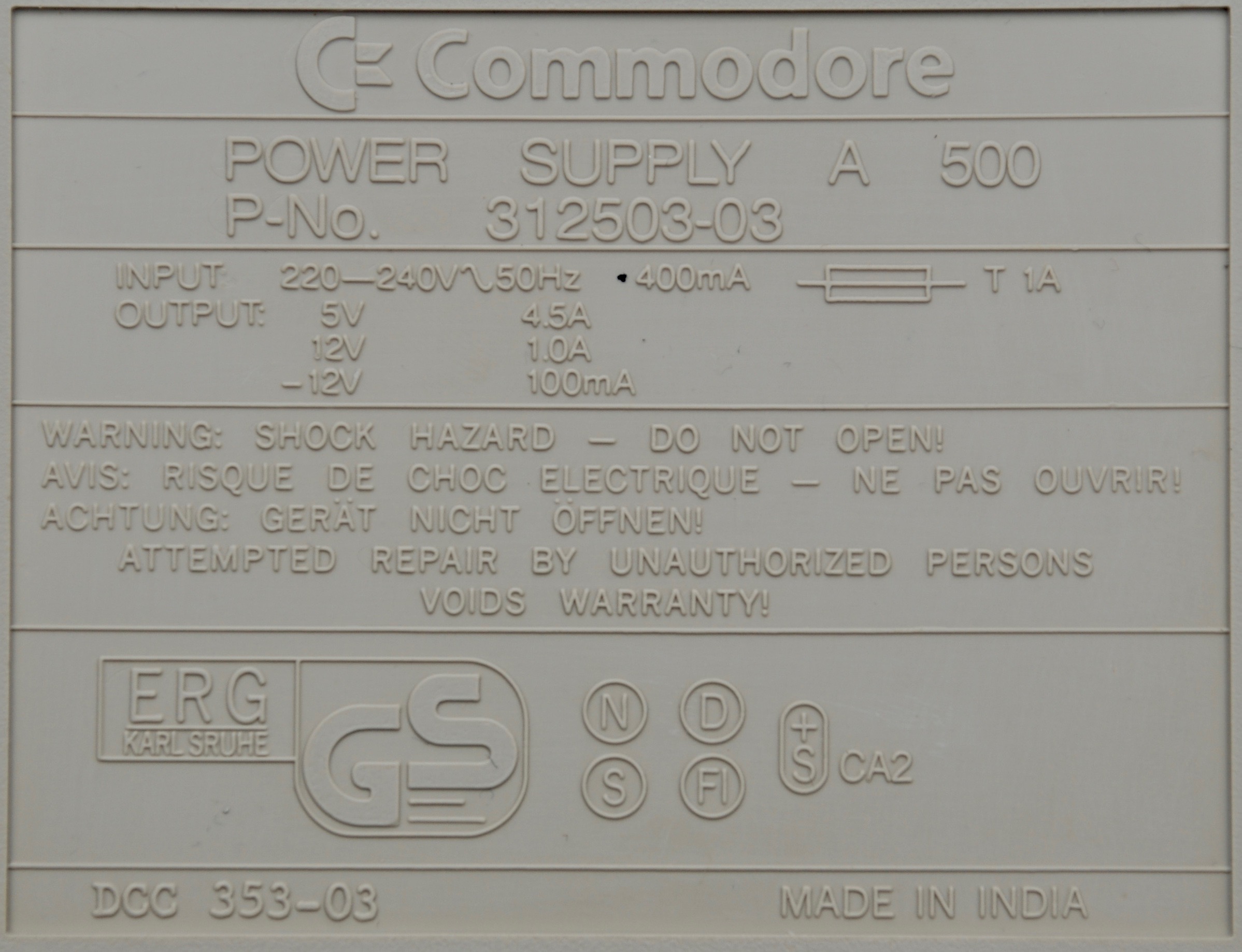 Unknown connector at the psu cable. Schaltplan Amiga 500 Netzteil 312503-03 ~ Riparazione ...