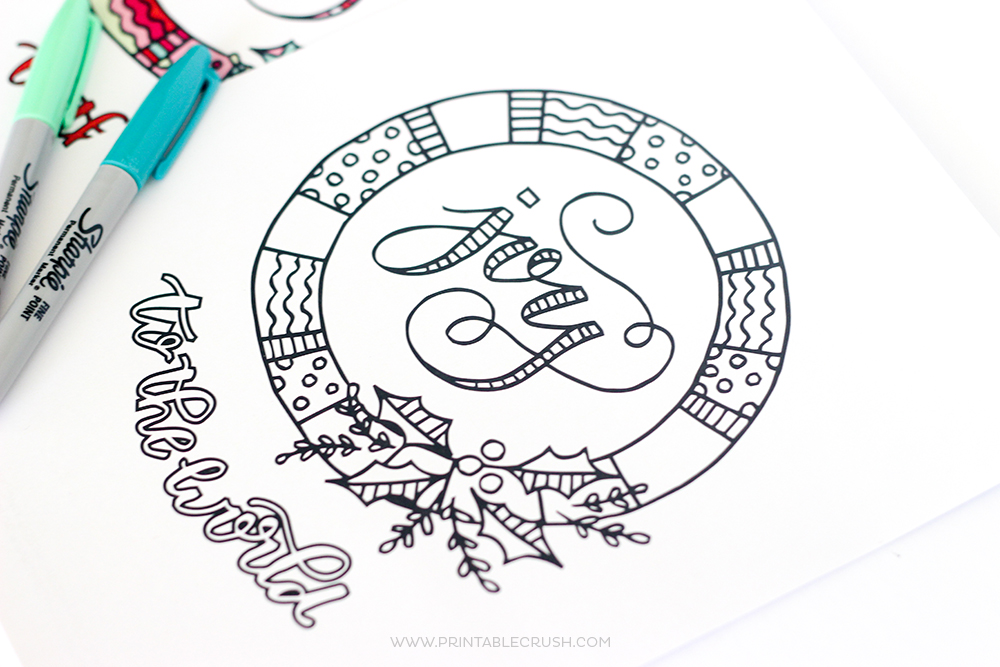 FREE Joy to the World Christmas Coloring Page - Printable ...