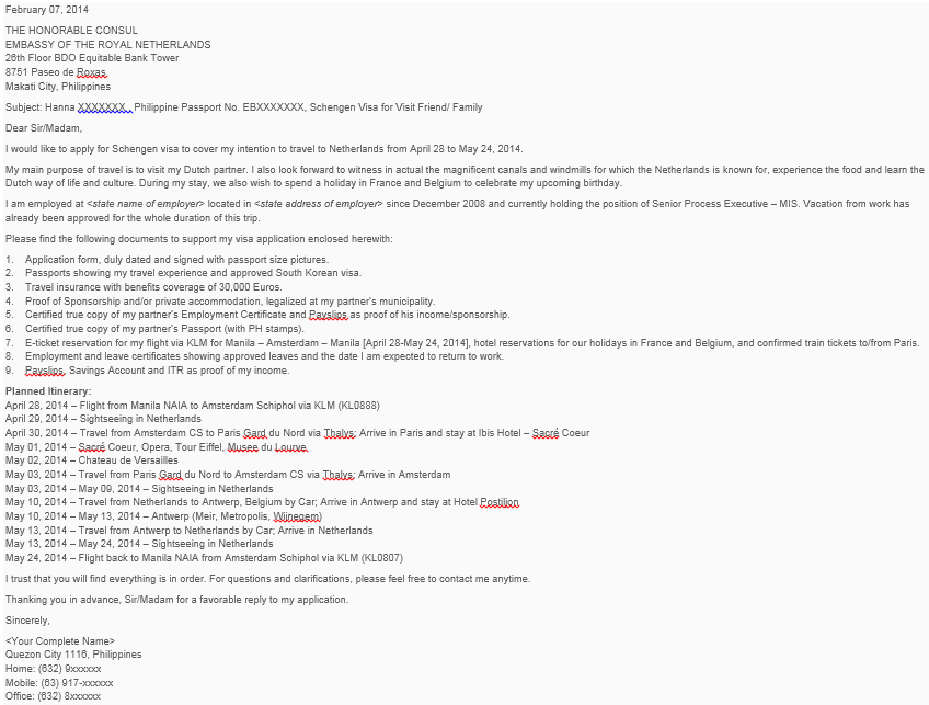 Turkey visa cover letter YouTube