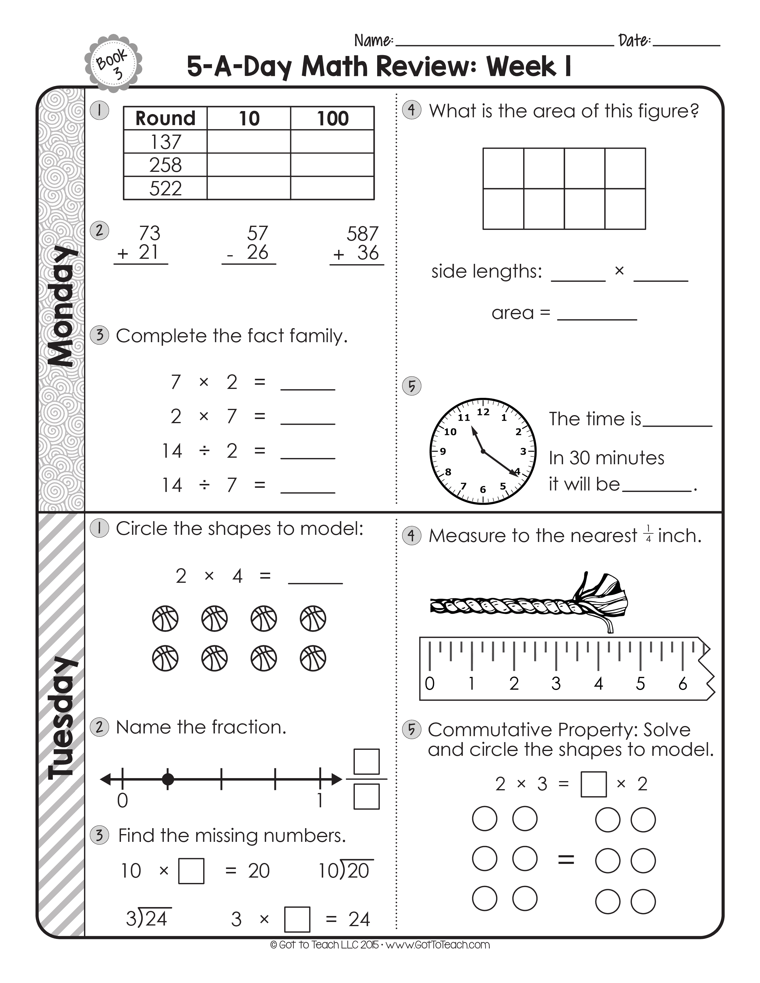 Third grade math worksheets free & printable K5.