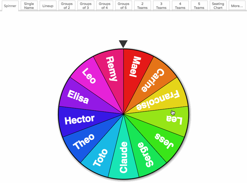 Spinning wheel for random choices • Random Spin Wheel