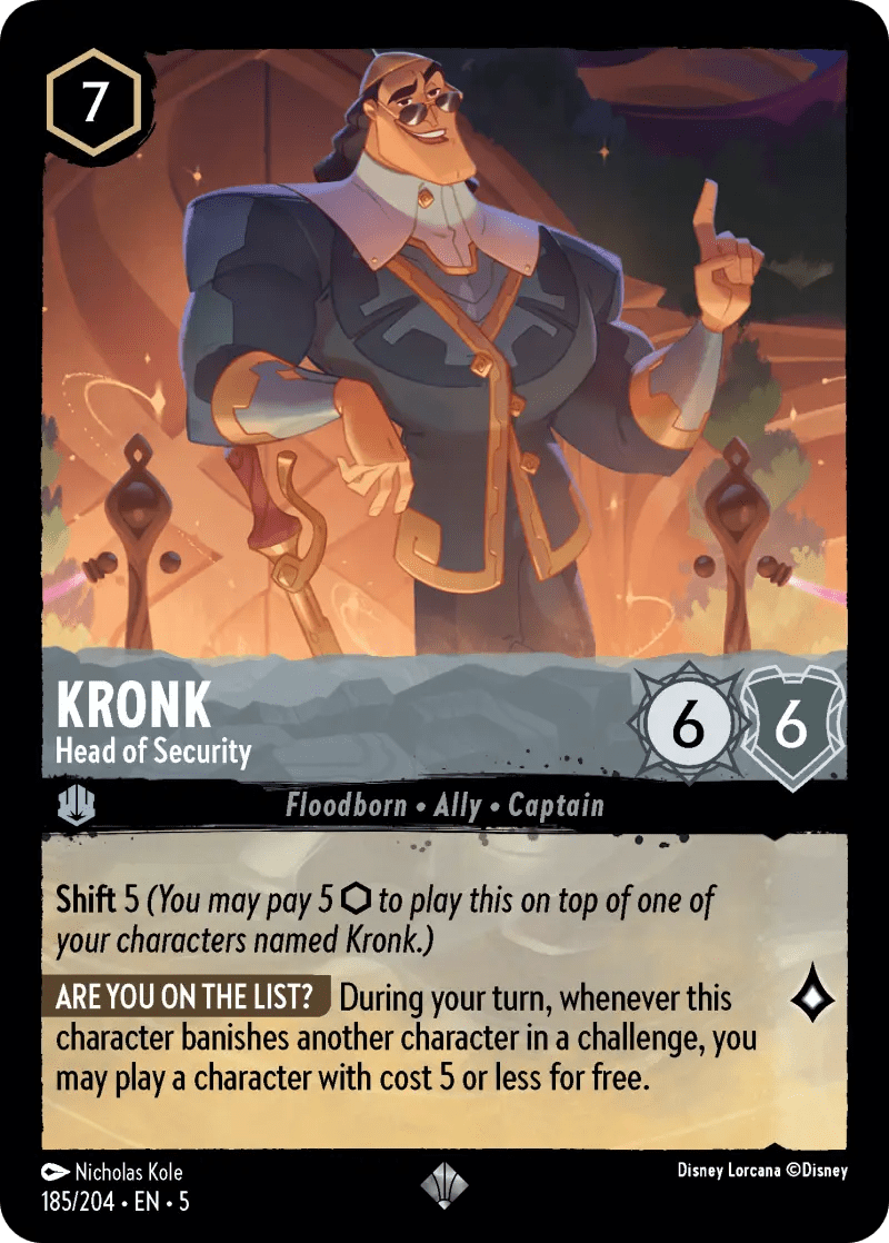 lorcana kronk head of security card