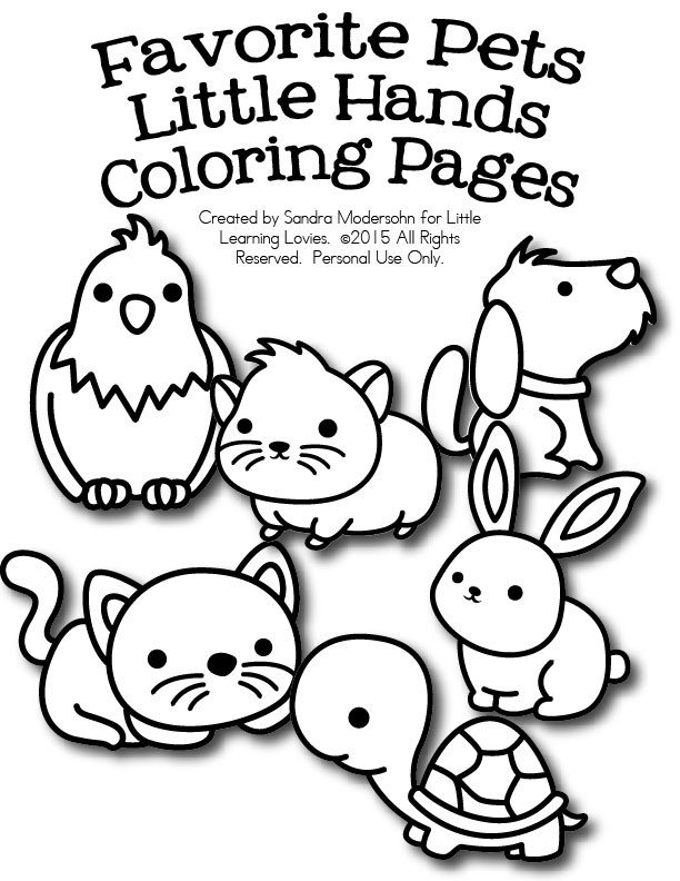 Pets Coloring Pages for Kids Free kids coloring pages