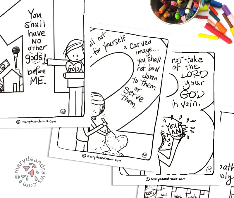 10 commandments coloring sheet