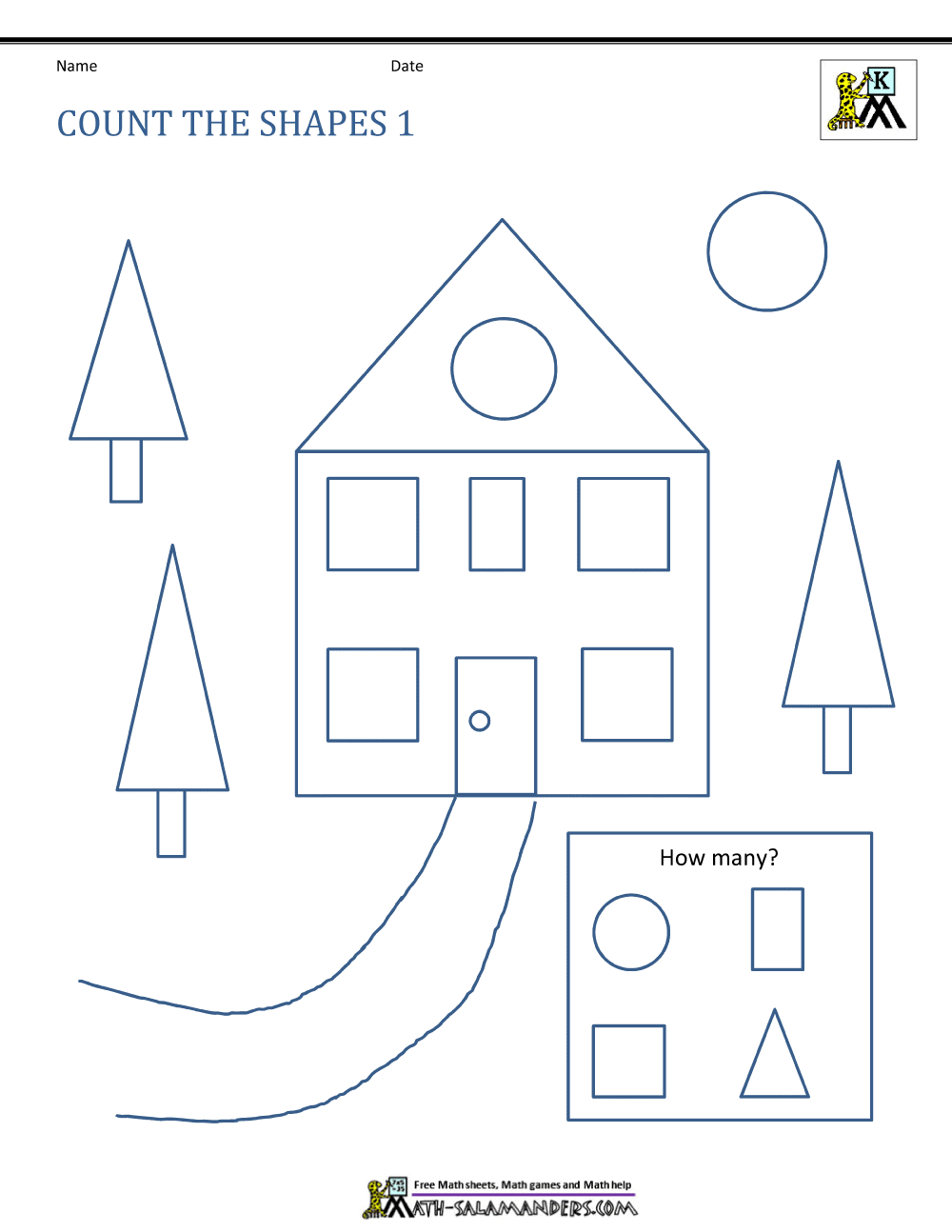  free shape worksheets kindergarten