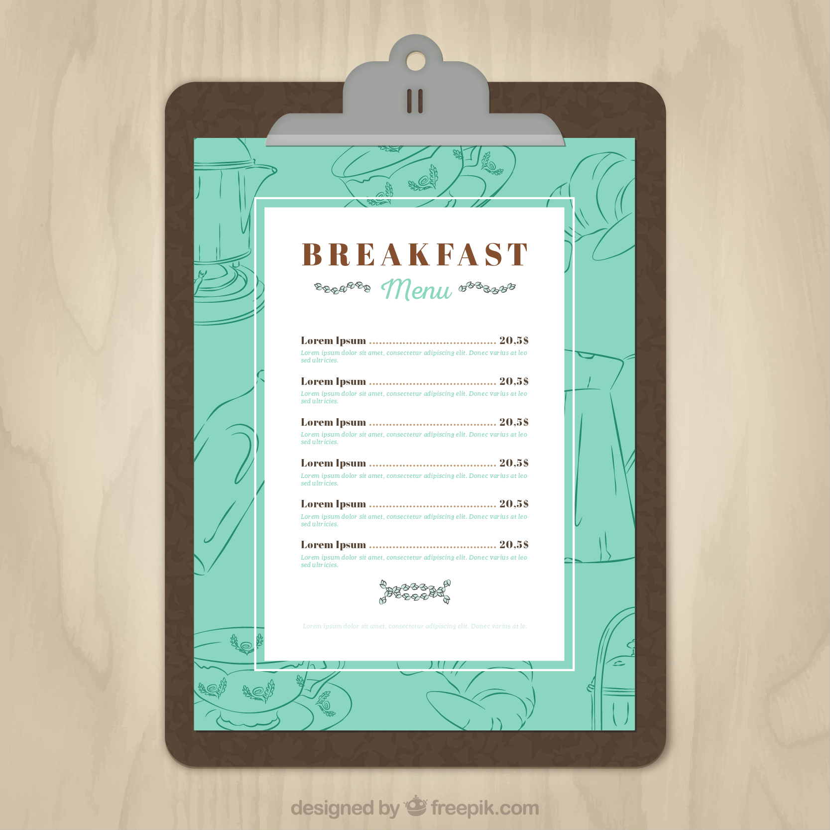 Menu Word Templates Design, Free, Download
