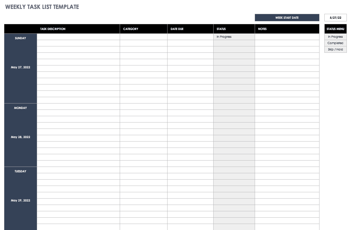  monthly task calendar template work schedule templates for employees