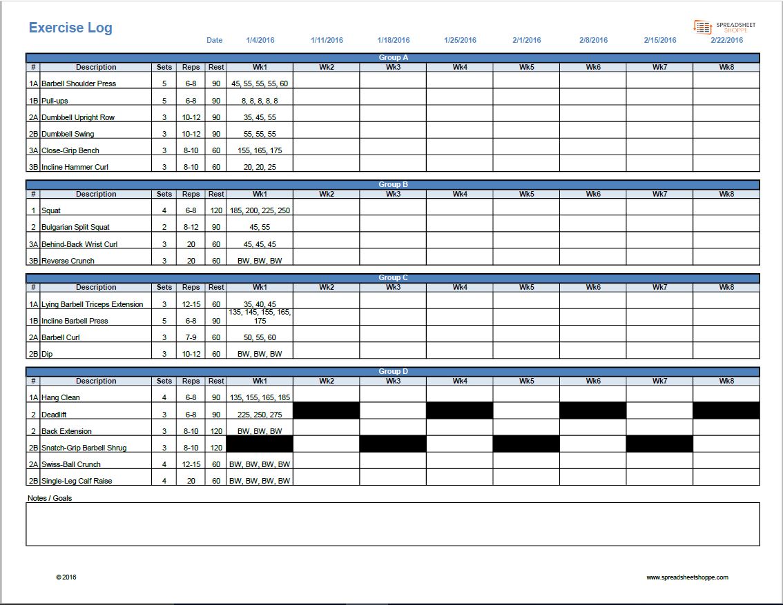 Track your health and fitness goals in Excel Microsoft Support