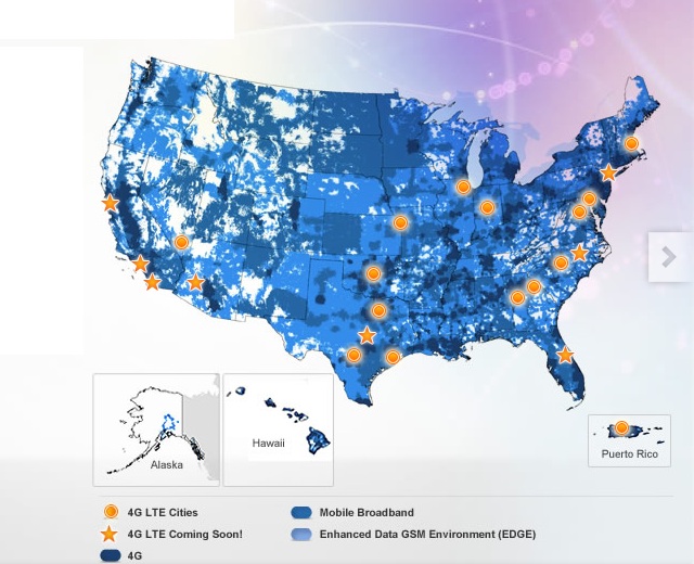 AT&T Maps Wireless Coverage Map for Voice and Data.