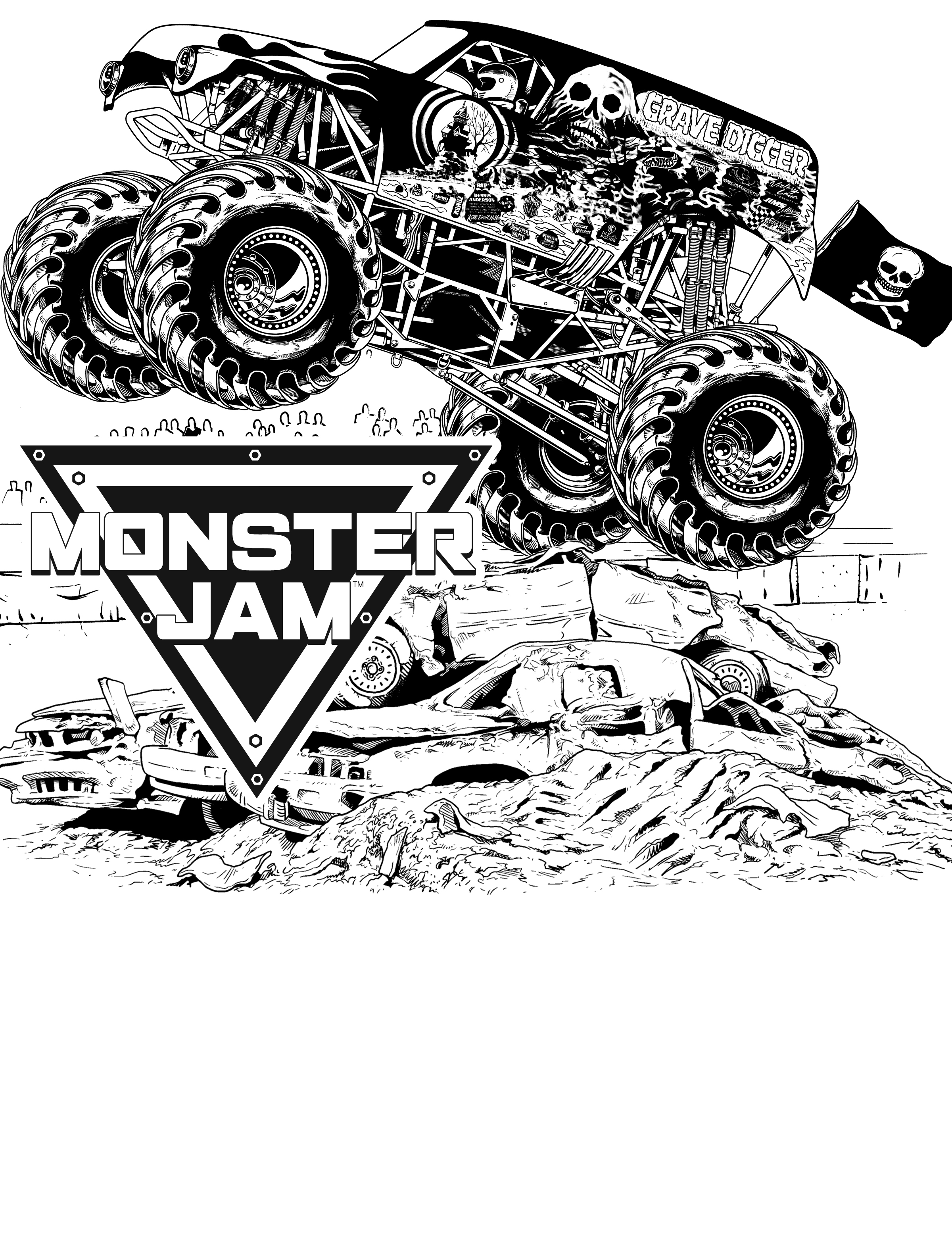 Een Stoere Kleurplaat Voor De Kleine Monster Jam Fans Volgmama Nederlandse Mamablog