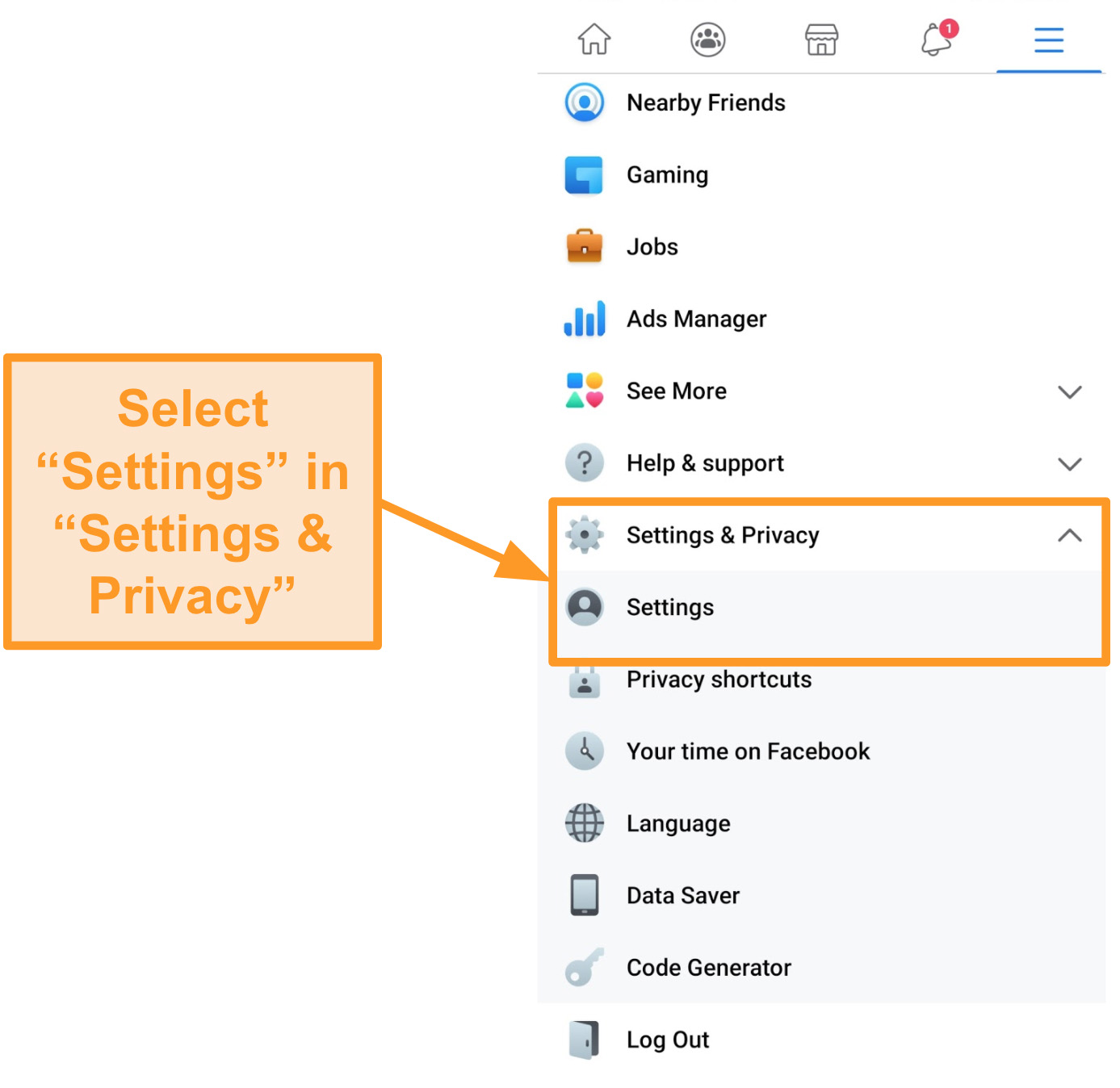 m facebook com settings